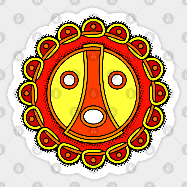 Taino Indian Sun Petroglyph Sticker by Markaneu